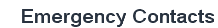 Emergency Contacts